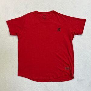 Mens Iron &‎ Ink Skull Embroidered Tattoo Red Short Sleeve Tee T-Shirt Size XXL